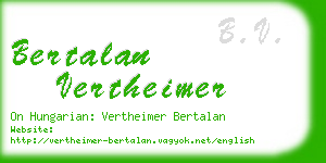 bertalan vertheimer business card